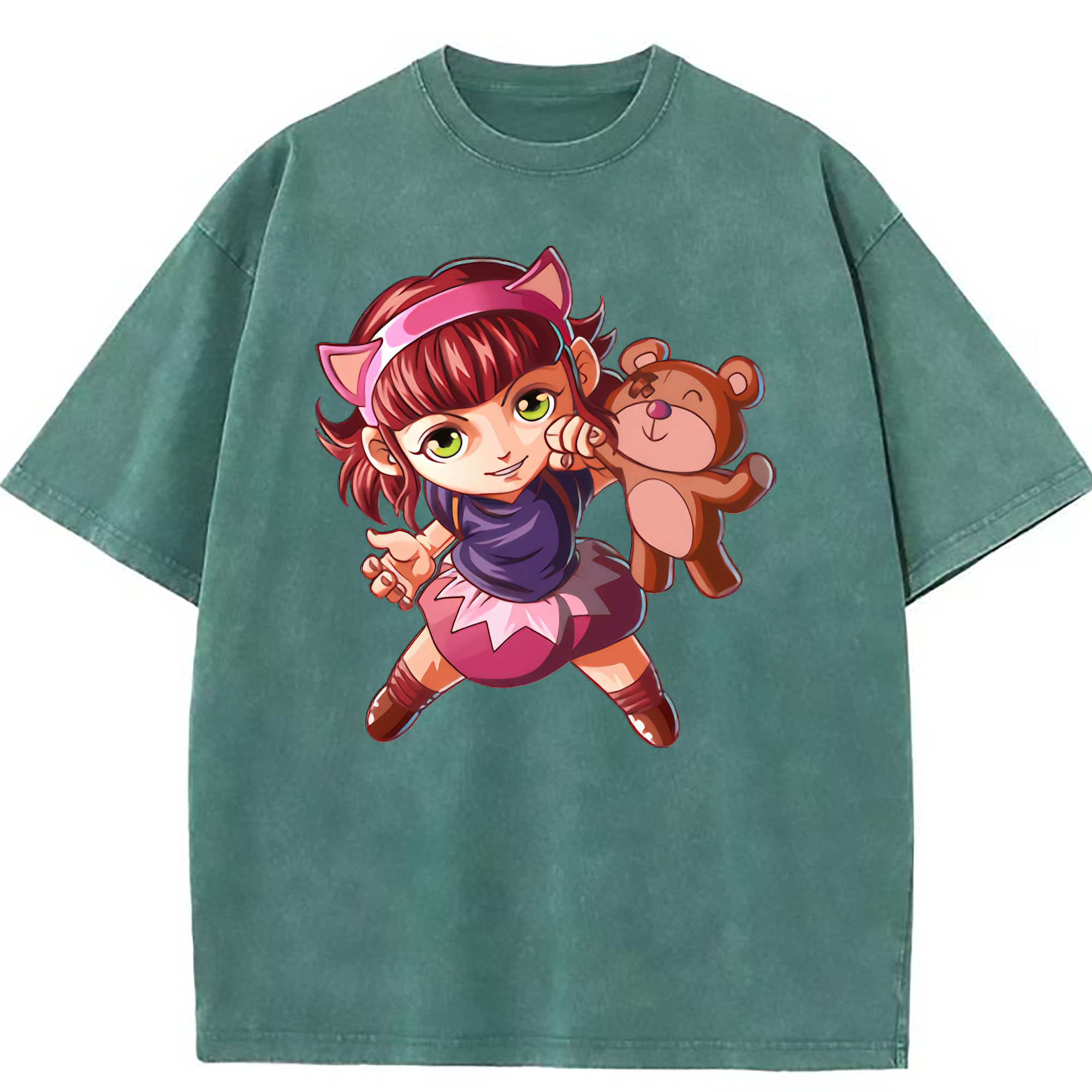 （画像用） リーグ・オブ・レジェンド League of Legends LOL 綿100% ヴィンテージ風 半袖Tシャツ（フロントプリント）